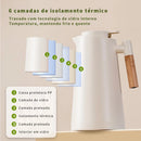 Garrafa Térmica 1 Litro Com Termômetro Led Para Chás / Café