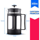 Cafeteira Francesa Cremeira 350ml Inox Leite Café Chá
